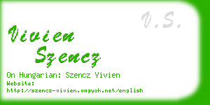 vivien szencz business card
